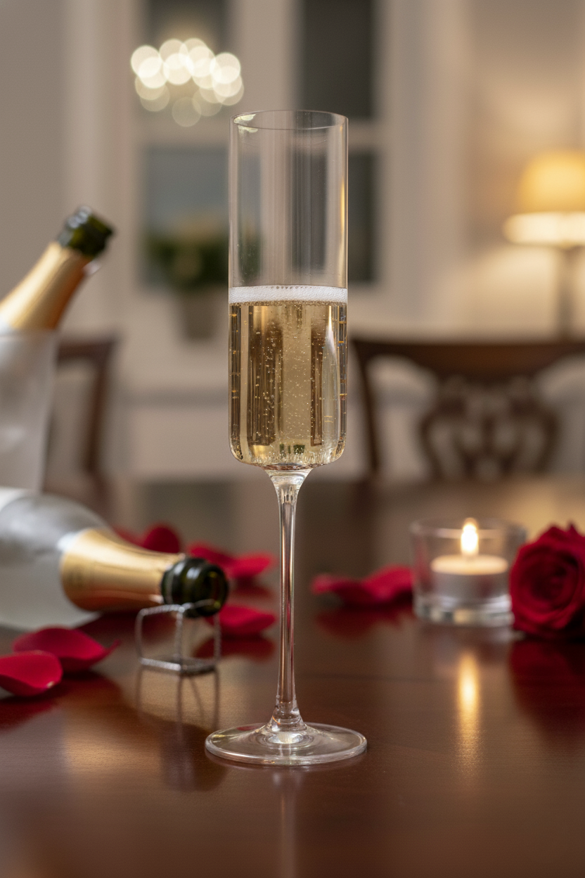 Jogo 6 Taças de Cristal Minimal Classic p/ Champanhe 170ml, Oxford