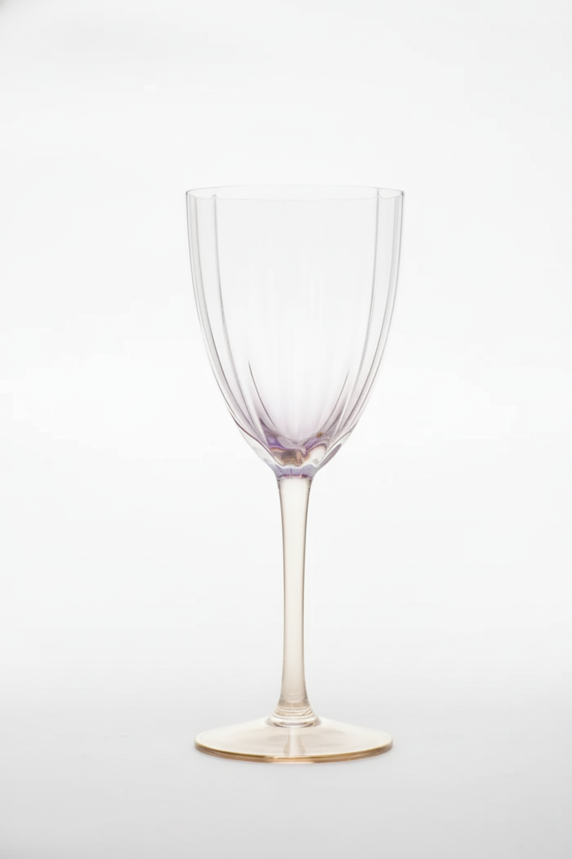 Taça de Vidro p/ Vinho Miami Transparente Lilás 280ml