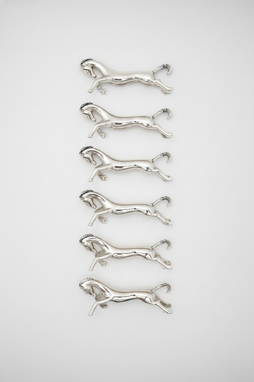 Conjuto 6 Descansos para Talheres Zamac Cavalo, Wolff