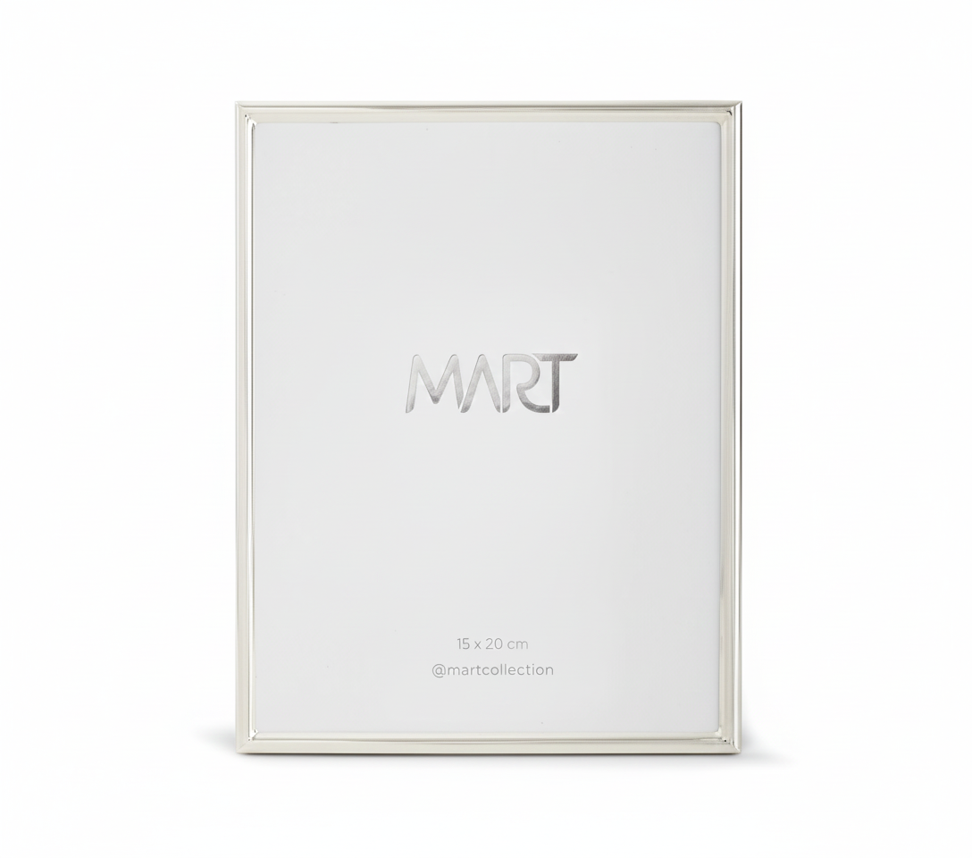 Porta Retrato em Metal Prata Mart