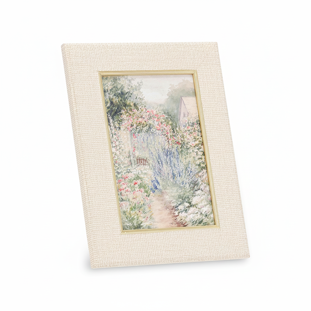 Porta Retrato em MDF Bege 10x15cm Mart