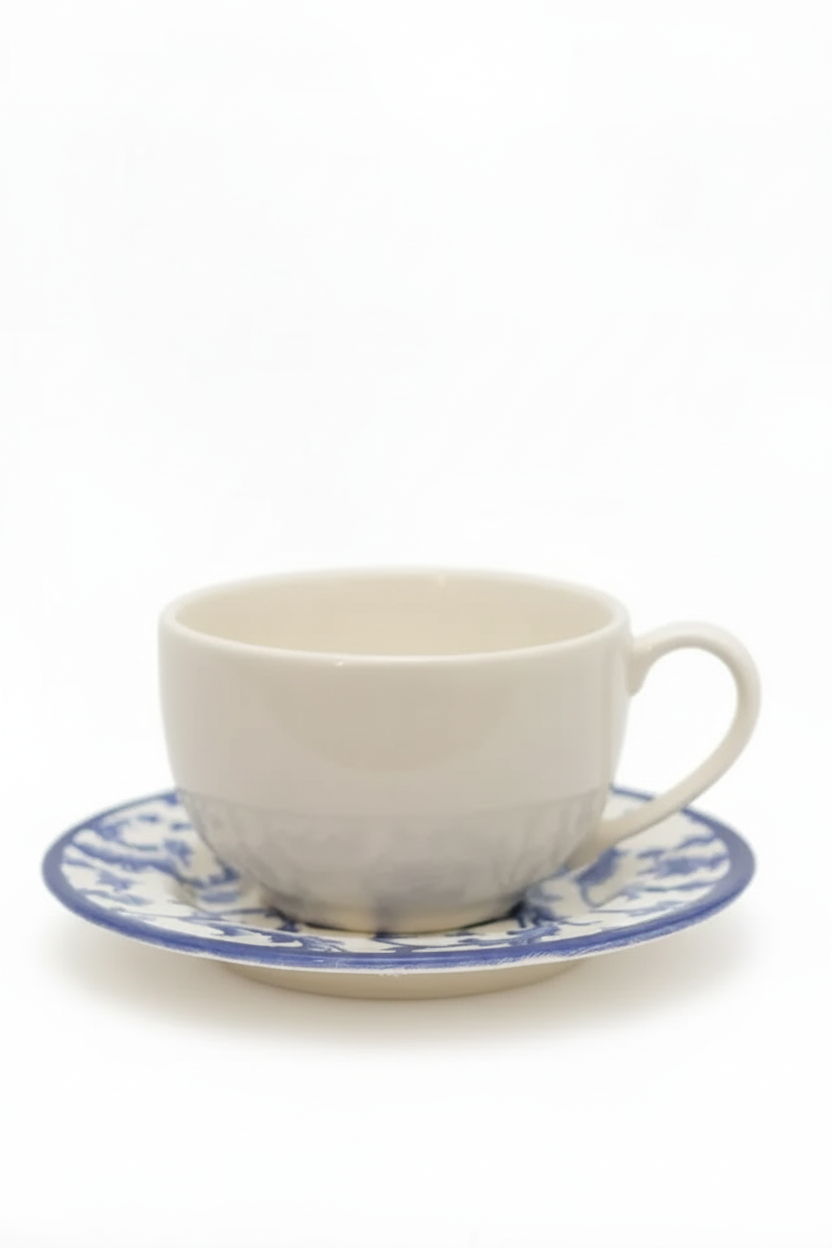 Jogo 6 Xícaras de Chá c/ Pires Ramalhete Plus, Alleanza