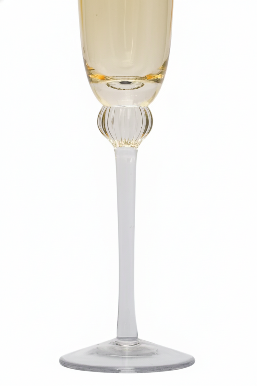 Taça de Vidro p/ Champanhe Espanha 180ml - Âmbar e Cinza