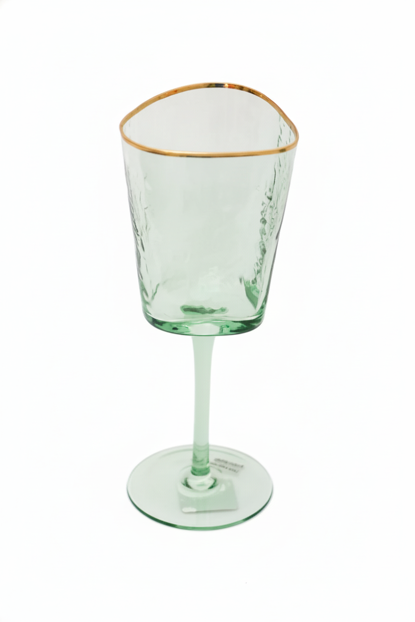 Taça de Vidro p/ Vinho Amazônia Ouro 330ml