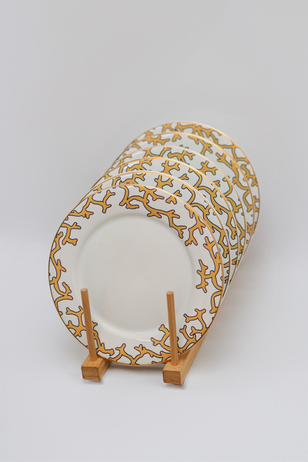 Prato Sobremesa Coral Blue Scalla