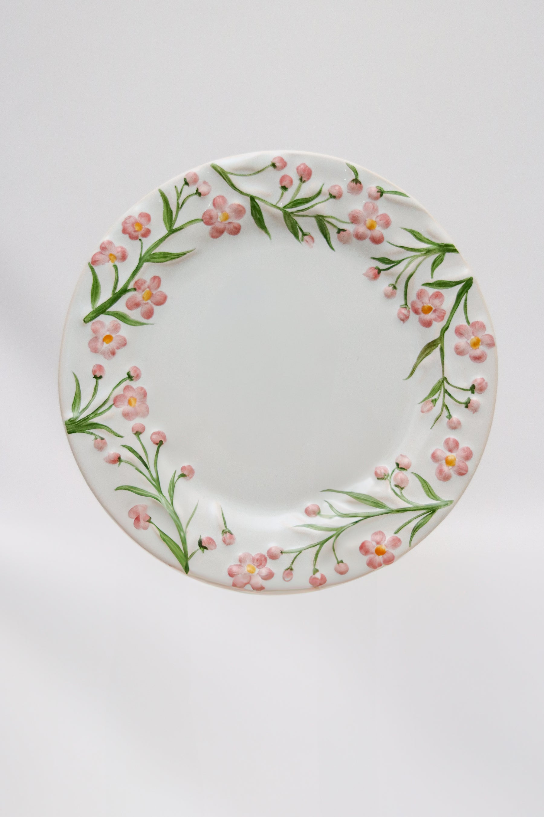 Prato Sobremesa Paris Relevo Rosa Luiz Salvador