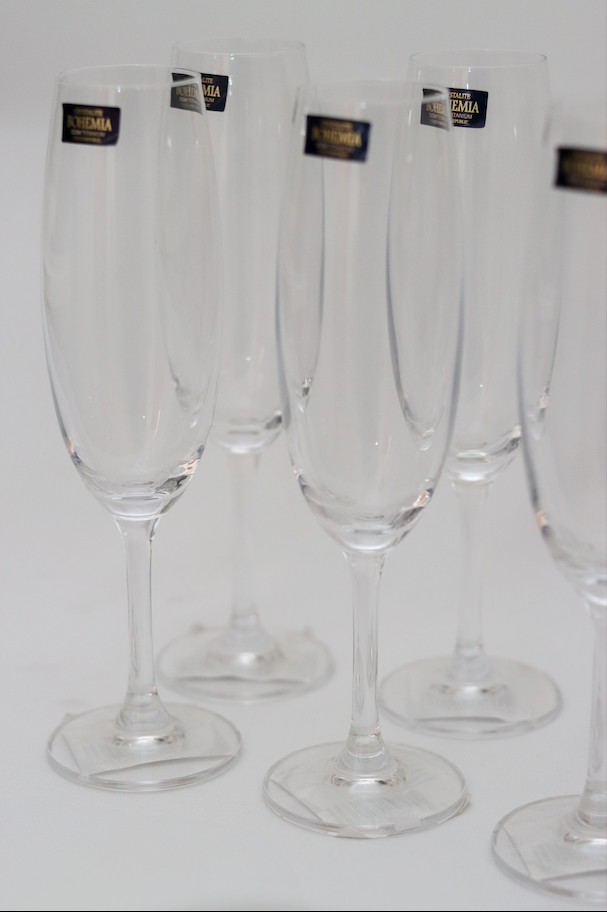 Taça de Cristal p/ Champanhe linha Bohemia Lyor 220ml