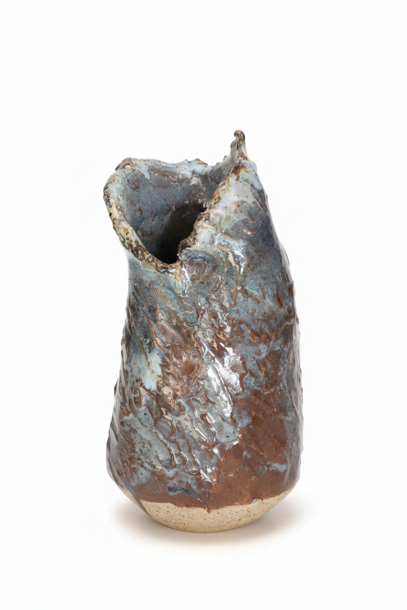 Vaso Orgânico em Cerâmica Artesanal Mari Silva