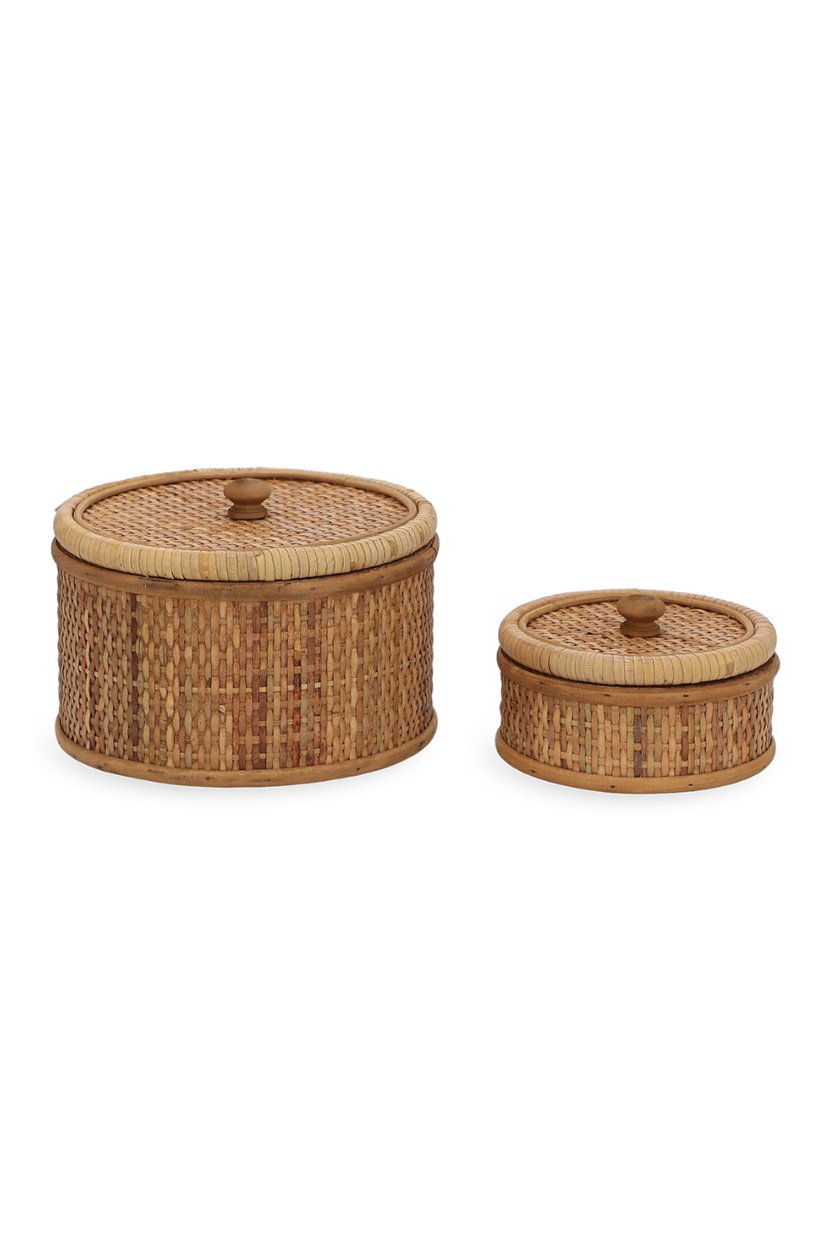 Conjunto de 2 Caixas Organizadoras em Fibra Natural Mart