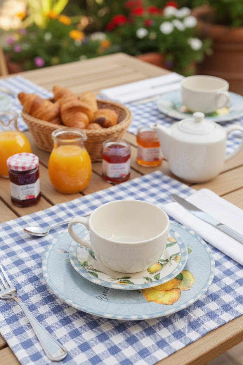 Jogo 6 Xícaras de Chá com Pires Amalfitana Alleanza