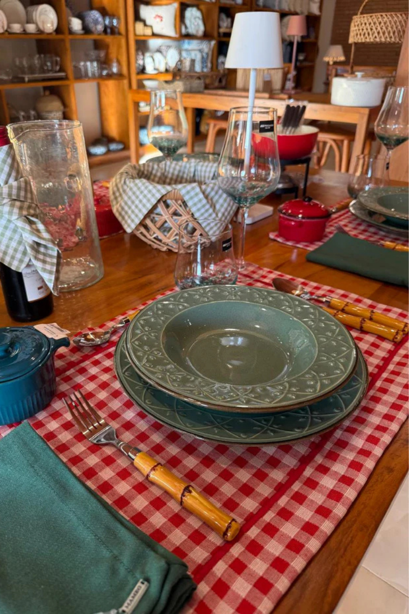 Jogo 6 Pratos Fundos Malaquita, Oxford