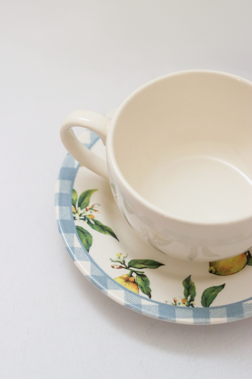 Jogo 6 Xícaras de Chá com Pires Amalfitana Alleanza