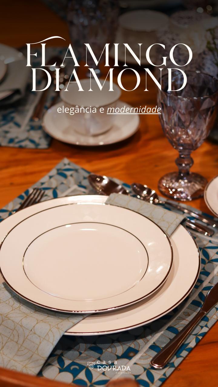 Prato Sobremesa Porcelana Diamond Oxford