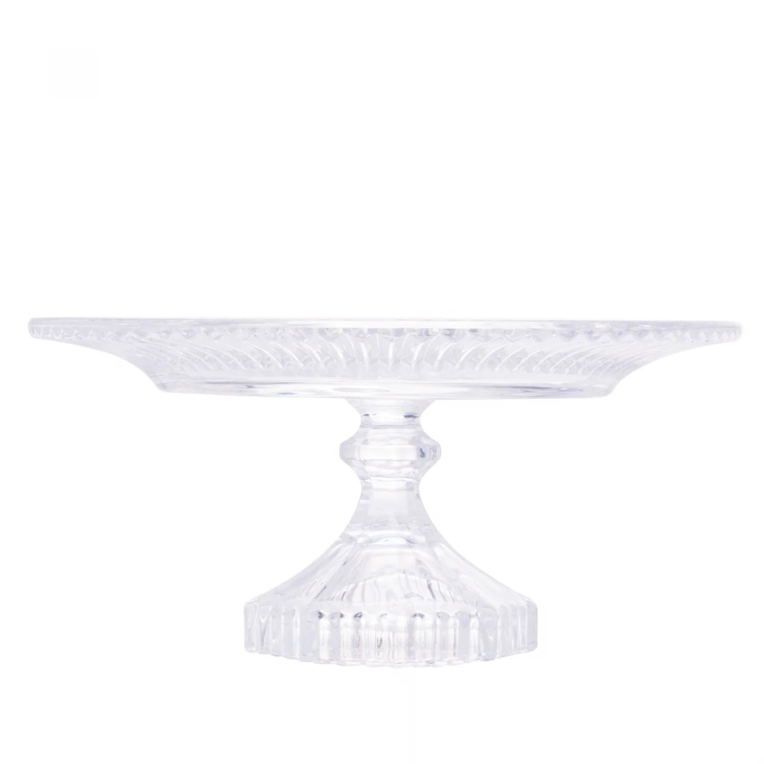 Prato para Bolo em Cristal com Pé Renaissance Lyor