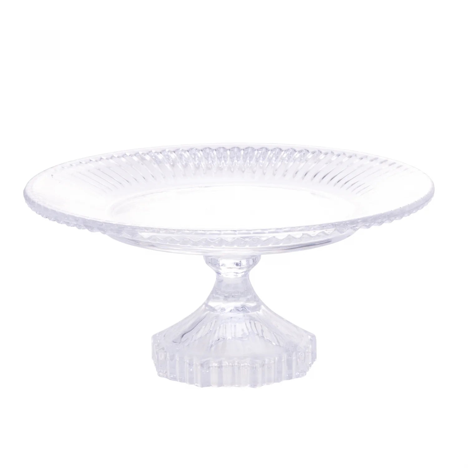 Prato para Bolo em Cristal com Pé Renaissance Lyor