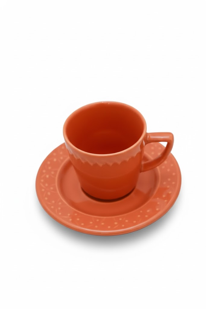 Jogo 6 xícaras de Chá c/ Pires Damasco, Oxford