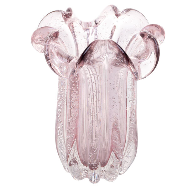 Vaso em Vidro G Italy Rosa Claro Wolff