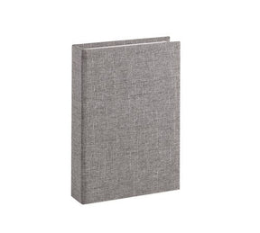 Livro Caixa P Cinza Mescla em Linho Mart