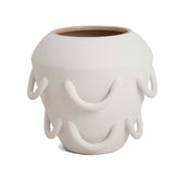 Vaso em Cerâmica Branco de Argolas Mart