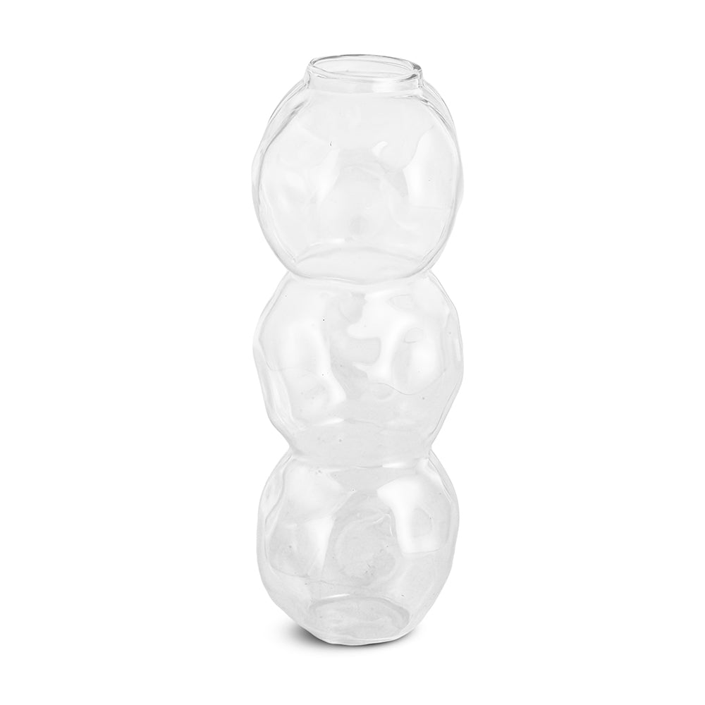Vaso em Vidro Bolhas Transparente Mart