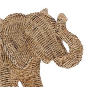 Escultura em Polirresina e Rattan Elefante Mart