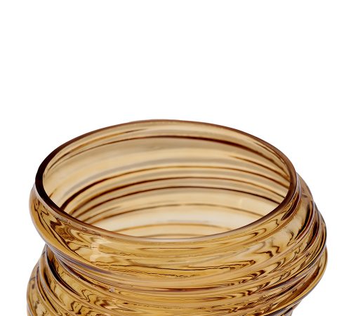 Vaso em Vidro Espiral Âmbar Mart