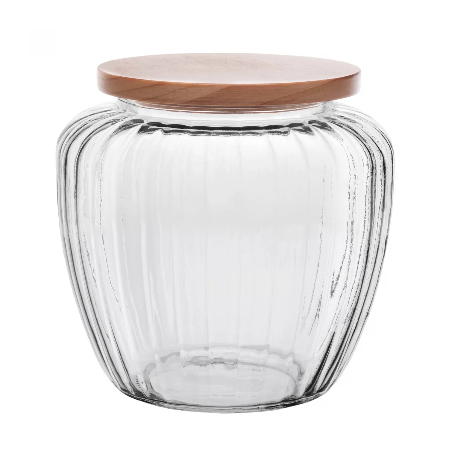 Pote de Vidro com Tampa de Pinus Wolff