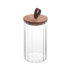 Pote de Vidro Borossilicato com Tampa de Acácia Classic Wolff