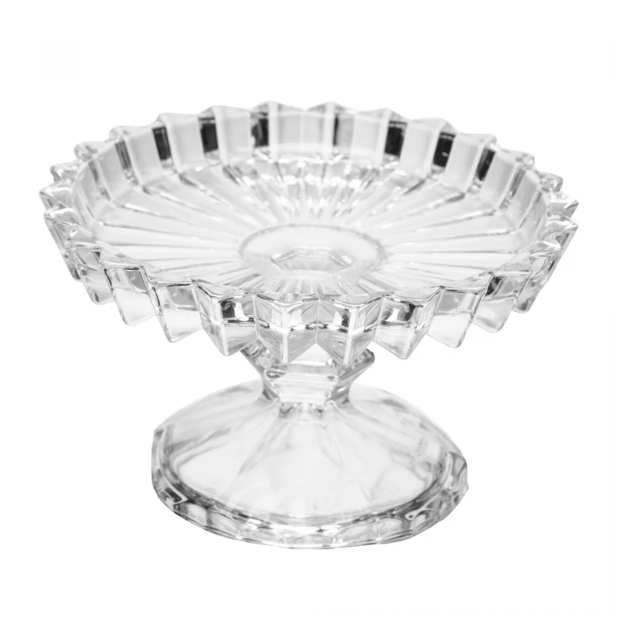 Mini Prato para Bolo em Cristal com Pé Geneva Wolff