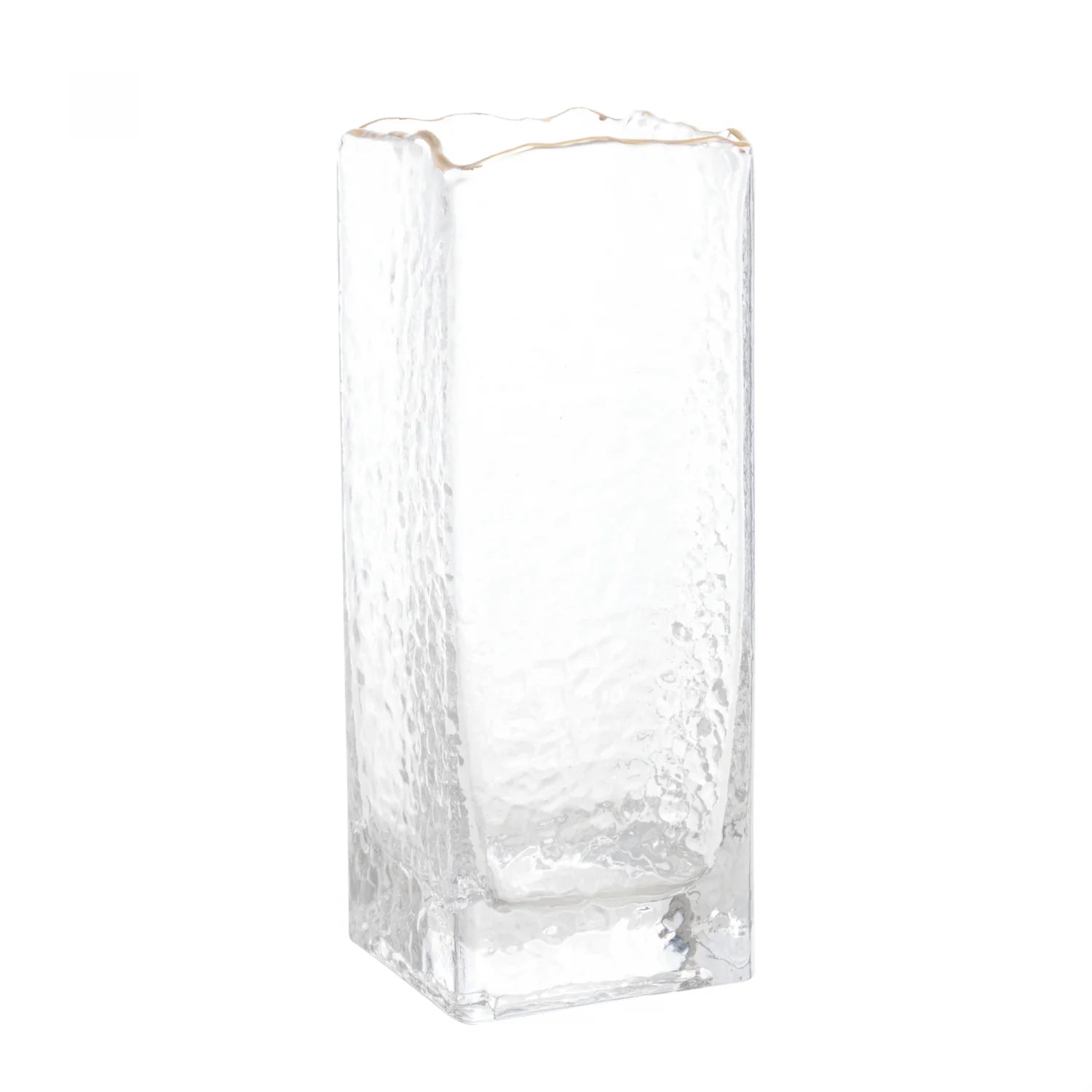 Vaso em Vidro com Borda Dourada Wolff