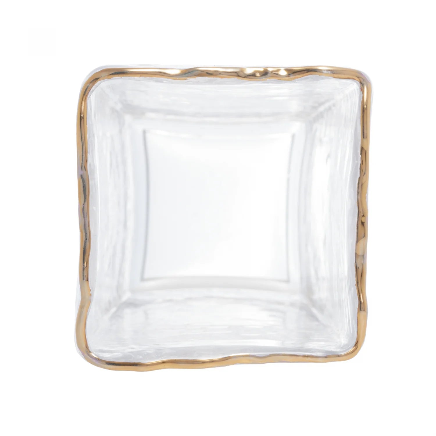 Vaso em Vidro com Borda Dourada Wolff