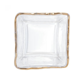 Vaso em Vidro com Borda Dourada Wolff