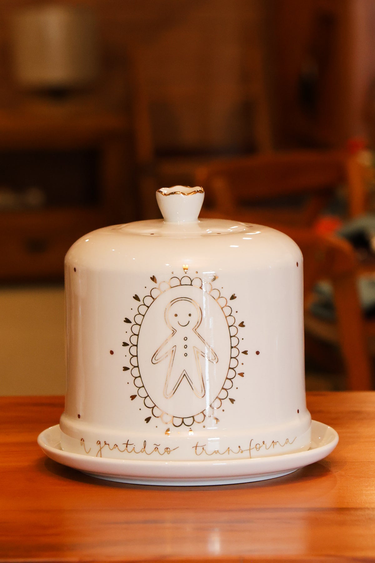 Porta Panetone Cúpula Sem Base Ginger