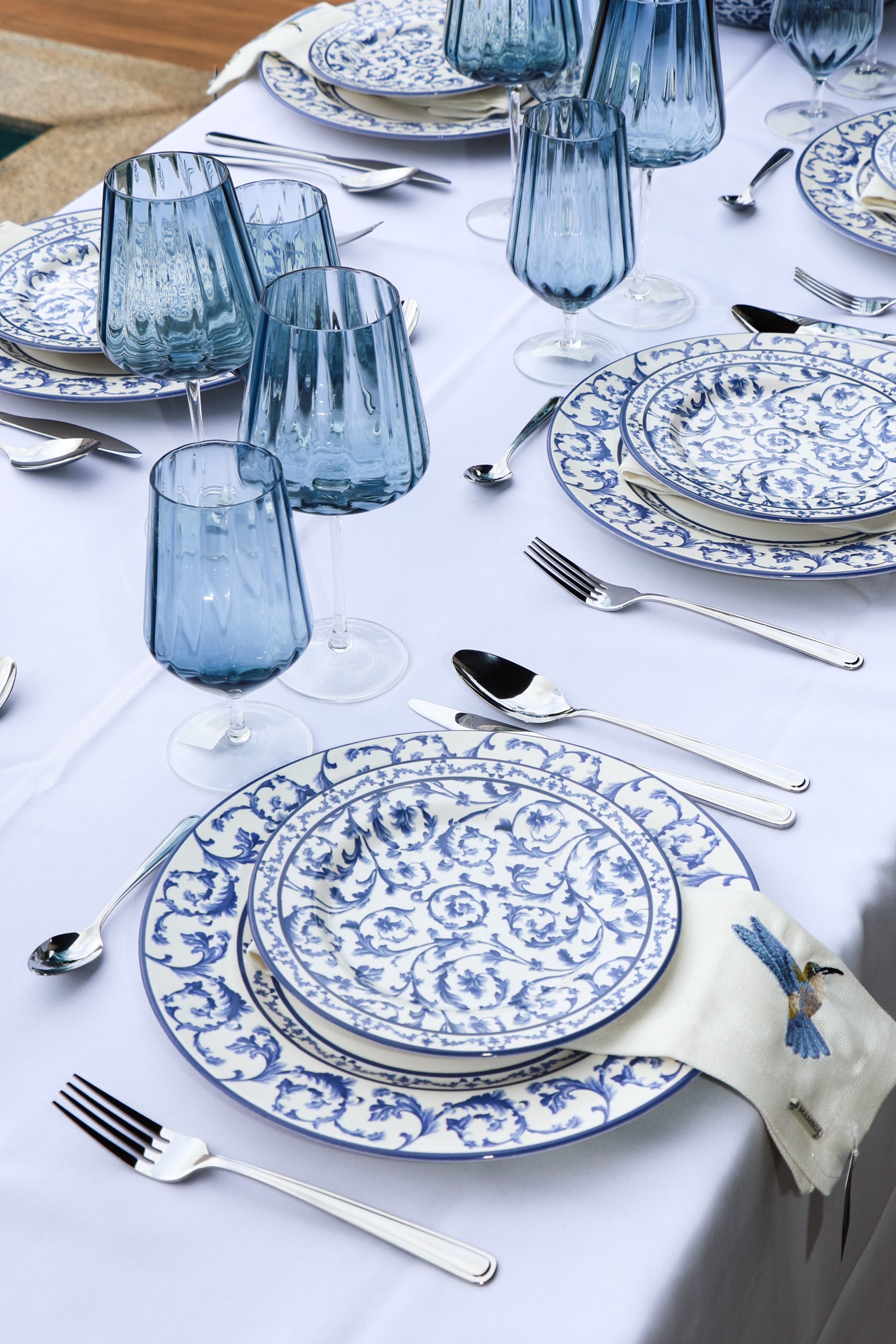 Taça de Vidro P/ Vinho Azul Marinho 450ml