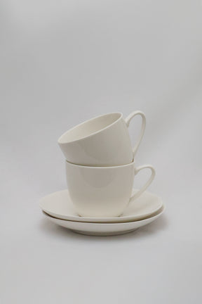 Xícara De Chá C/ Pires Clean Porcelana Lyor