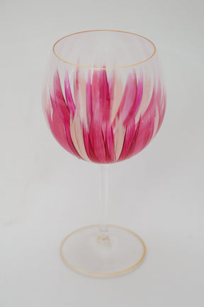 Taça de Cristal de Titânio 570ml Pintada à Mão