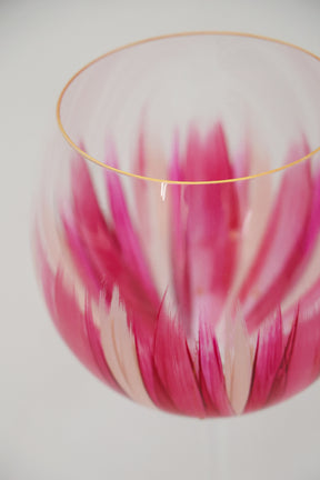 Taça de Cristal de Titânio 570ml Pintada à Mão