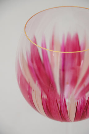 Taça de Cristal de Titânio 570ml Pintada à Mão