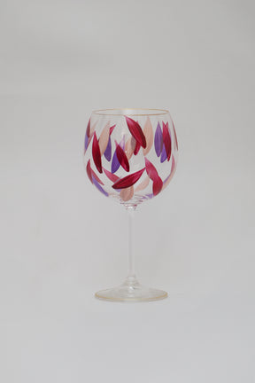 Taça de Cristal de Titânio 570ml Pintada à Mão