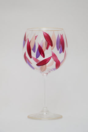 Taça de Cristal de Titânio 570ml Pintada à Mão