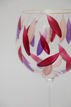 Taça de Cristal de Titânio 570ml Pintada à Mão