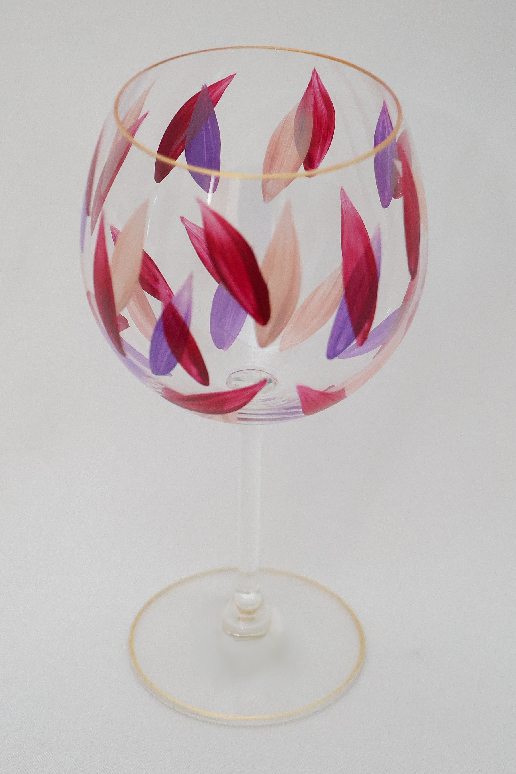 Taça de Cristal de Titânio 570ml Pintada à Mão