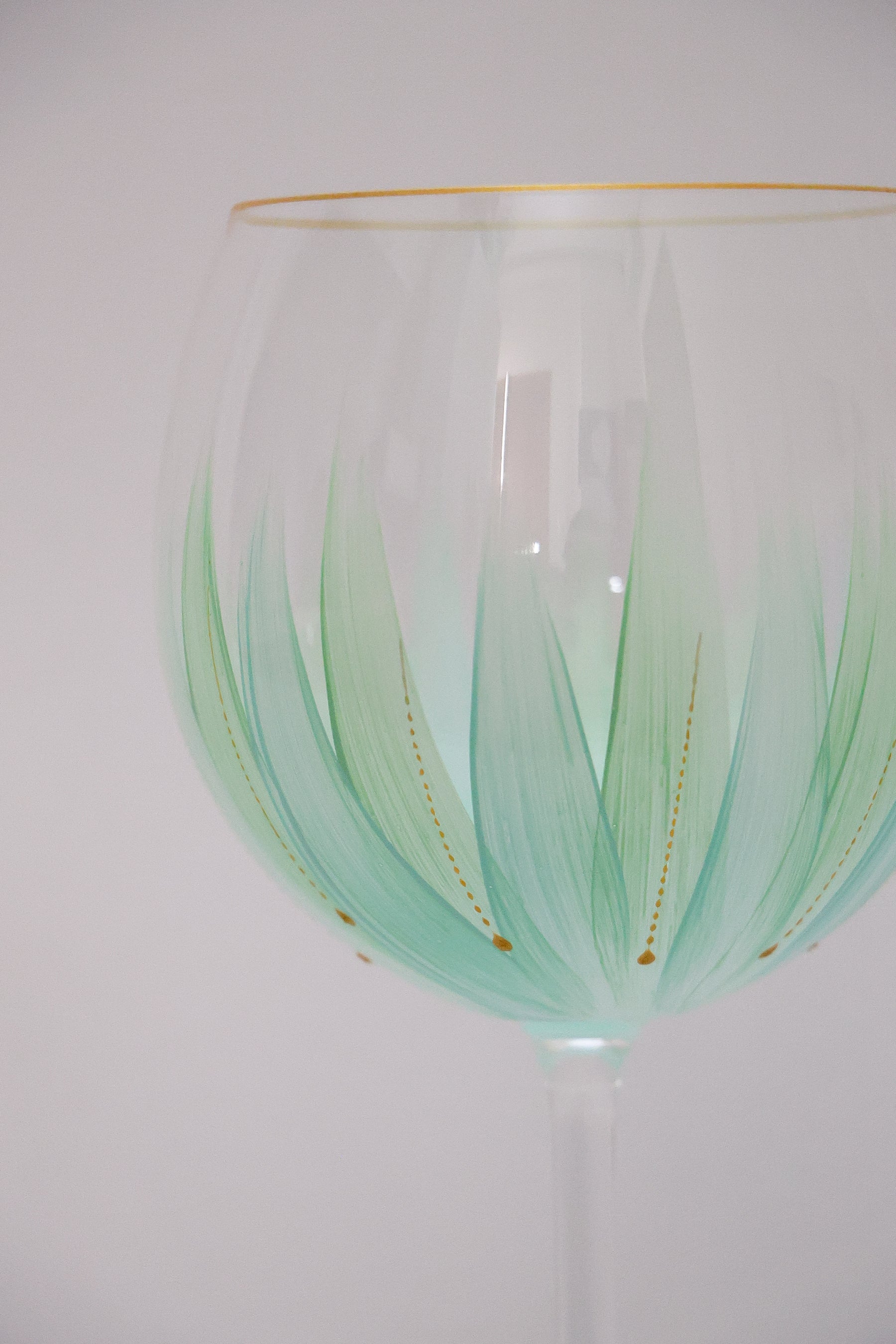 Taça de Cristal de Titânio 570ml Pintada à Mão