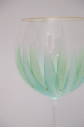 Taça de Cristal de Titânio 570ml Pintada à Mão