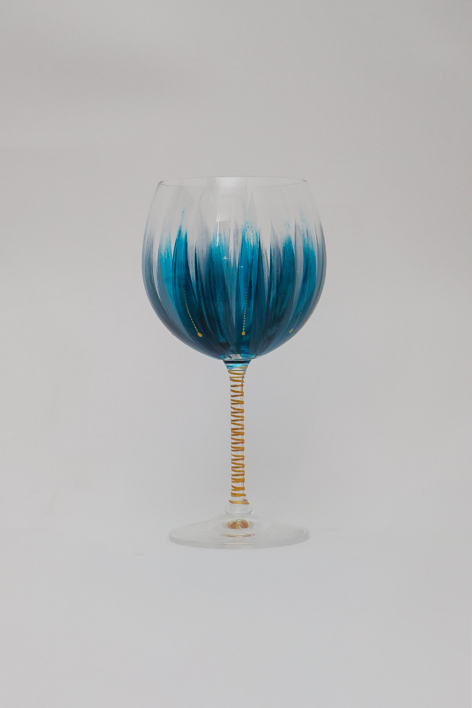 Taça de Cristal de Titânio 570ml Pintada à Mão