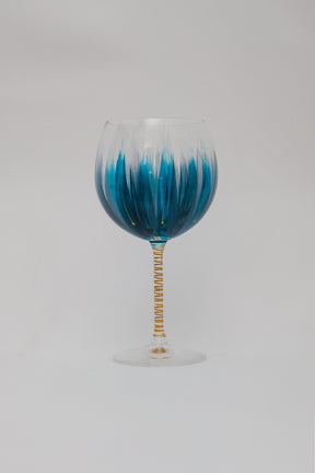 Taça de Cristal de Titânio 570ml Pintada à Mão