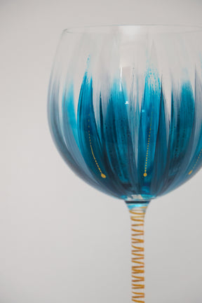 Taça de Cristal de Titânio 570ml Pintada à Mão