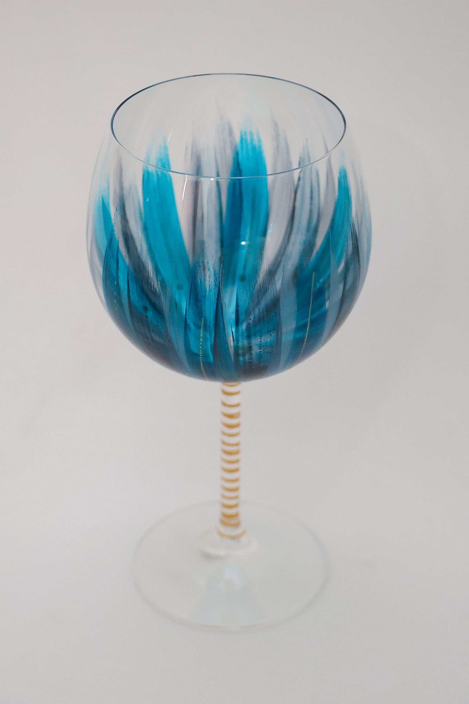 Taça de Cristal de Titânio 570ml Pintada à Mão