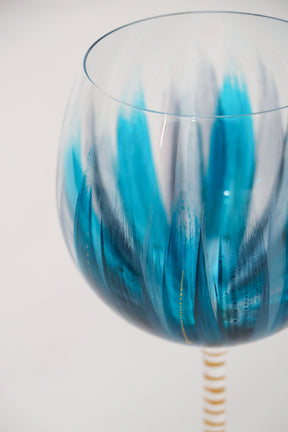 Taça de Cristal de Titânio 570ml Pintada à Mão