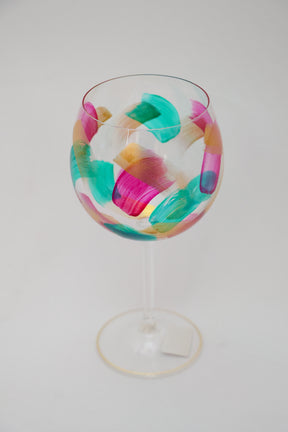 Taça de Cristal de Titânio 570ml Pintada à Mão